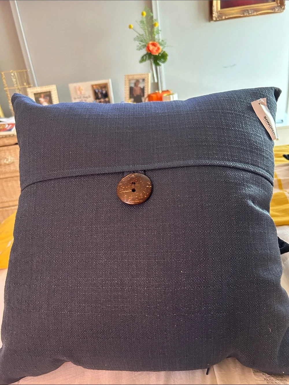 Sonoma Navy Textured Accent Pillow NWT